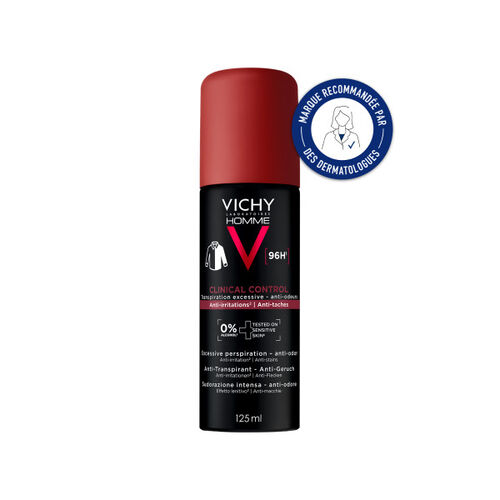 Vichy Homme Anti-transpirant A&eacute;rosol 96h Clinical Control - Vichy Homme | L'Or&eacute;al Dermatological Beauty Partner Shop