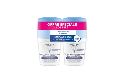2* Déodorant bille minéral 48H anti-odeur - 2 x 50 ml - Hygiène | L'Oréal Dermatological Beauty Partner Shop