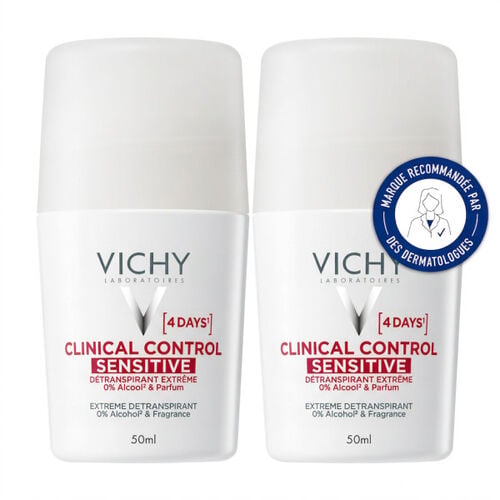 2x D&eacute;odorant Bille Duo Clinical Control Sensitive - D&eacute;odorants-Dermo-Tol&eacute;rance | L'Or&eacute;al Dermatological Beauty Partner Shop