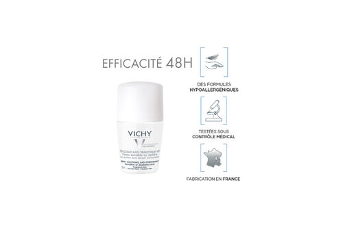 D&eacute;odorant anti-transpirant peau sensible 48h roll-on - D&eacute;odorants-Dermo-Tol&eacute;rance | L'Or&eacute;al Dermatological Beauty Partner Shop
