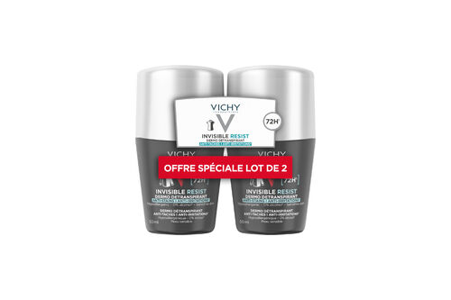 2x Dermo-d&eacute;transpirant Vichy Homme Invisible Protect 72h - BRI Vichy D&eacute;odorants Unitaires | L'Or&eacute;al Dermatological Beauty Partner Shop
