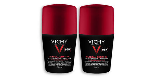2* Vichy Homme Détranspirant 96h - Roll-on 50ml - Homme | L'Oréal Dermatological Beauty Partner Shop