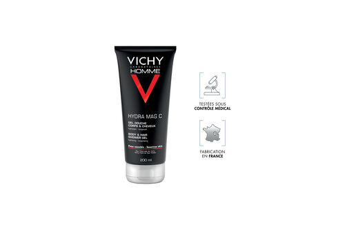 Vichy Homme HYDRA MAG-C Gel-Douche Hydratant Revigorant - Gels, Huiles & Cr&egrave;mes de douche | L'Or&eacute;al Dermatological Beauty Partner Shop