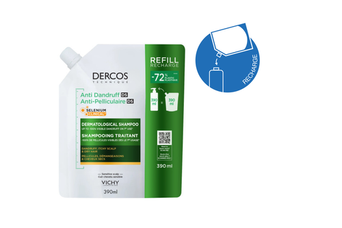 Dercos Shampooing Anti-pelliculaire DS Cheveux Secs Ecorecharge - Capillaire | L'Or&eacute;al Dermatological Beauty Partner Shop