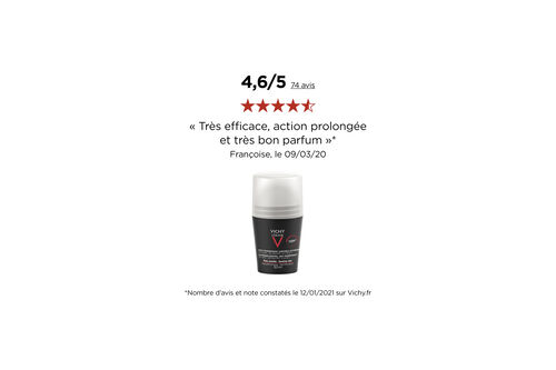Vichy Homme D&eacute;odorant Contr&ocirc;le Extr&ecirc;me - BRI Vichy D&eacute;odorants Unitaires | L'Or&eacute;al Dermatological Beauty Partner Shop