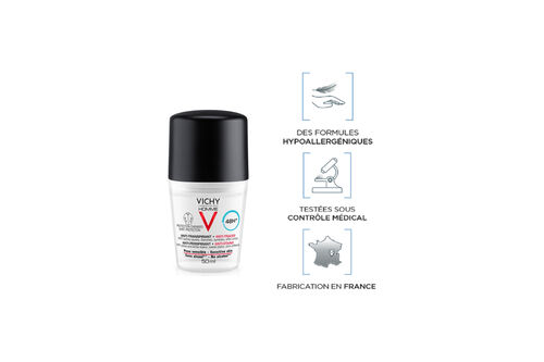 2x D&eacute;odorant Vichy Homme Bille 48H Anti-Transpirant Anti-Traces - D&eacute;odorants-Dermo-Tol&eacute;rance | L'Or&eacute;al Dermatological Beauty Partner Shop