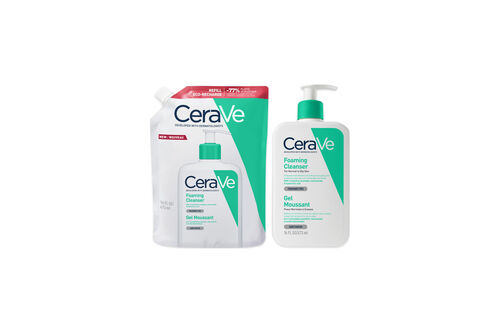 Gel Moussant Eco Recharge Peaux Normales &agrave; Grasses - BRI CeraVe Acn&eacute; et Nettoyants | L'Or&eacute;al Dermatological Beauty Partner Shop
