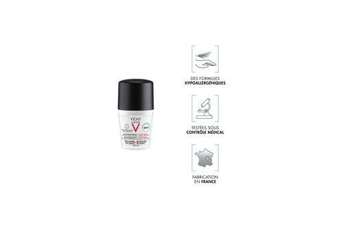 D&eacute;odorant Vichy Homme 48H anti-transpirant anti-traces - BRI Vichy D&eacute;odorants Unitaires | L'Or&eacute;al Dermatological Beauty Partner Shop